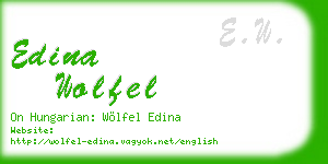 edina wolfel business card